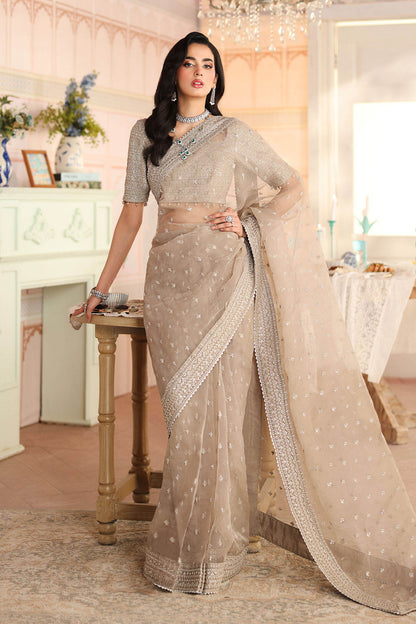 Embroidered Raw Silk Saree