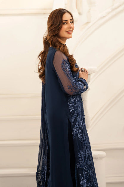 3 Piece Embroidered Chiffon Suit