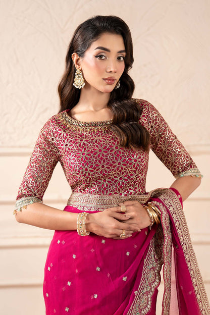 Embroidered Chiffon Saree
