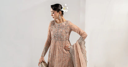 3 Piece Embroidered Organza Suit
