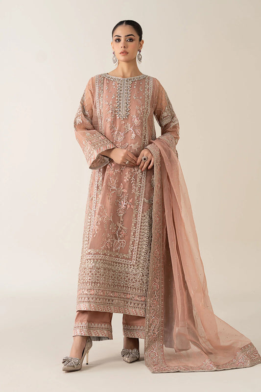 3 Piece Embroidered Organza Suit